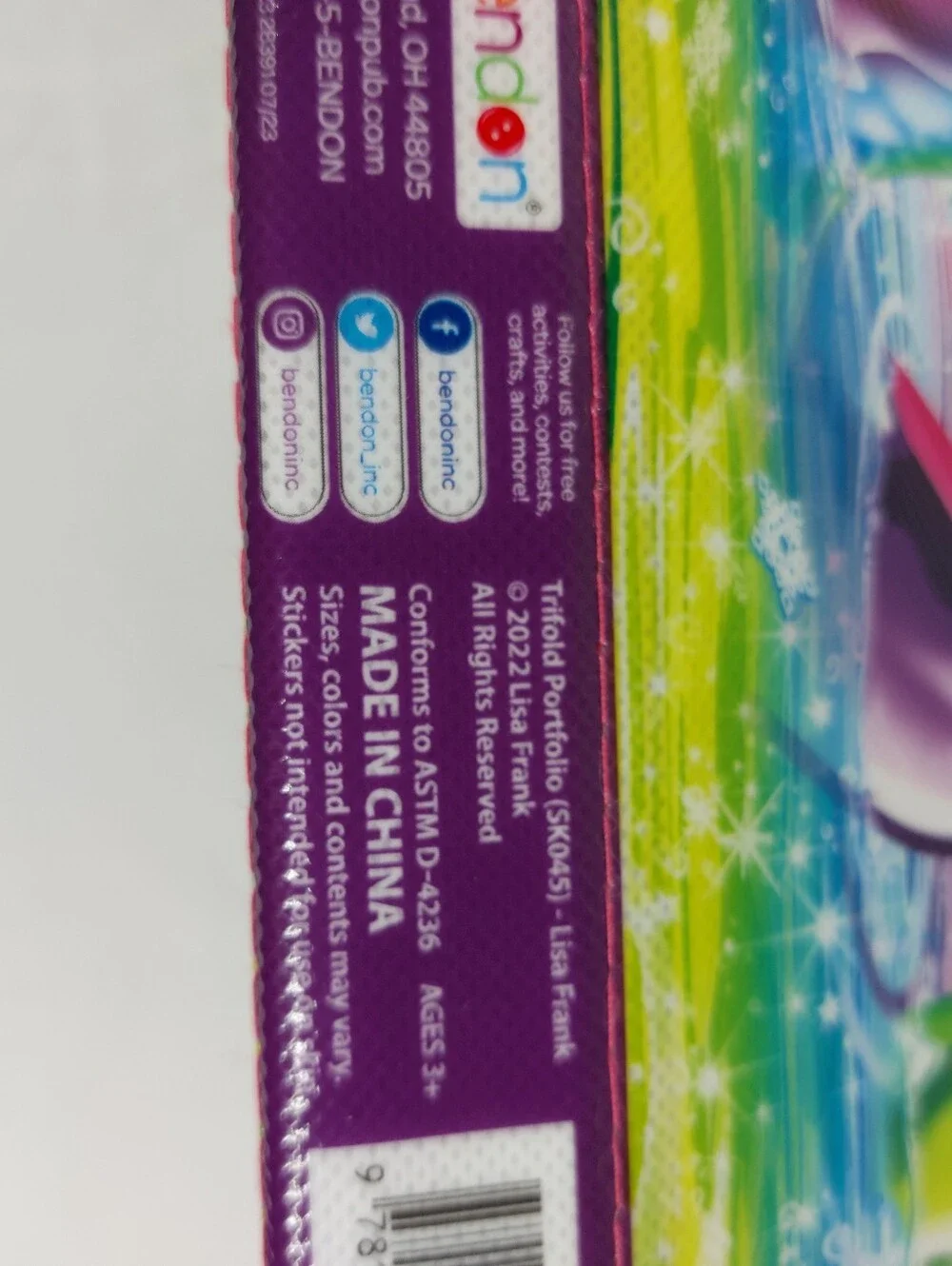 Lisa Frank LOT Used Tikanni Trifold Binder & 2 New Color Activity Books